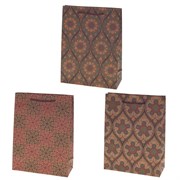 Пакет подарочный (бумага, плотность 180г/м2, блок 12шт), L18,5 W7,5 H24,5 см, 3в.