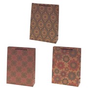Пакет подарочный (бумага, плотность 180г/м2, блок 12шт), L23,5 W8,5 H31,5 см, 3в.