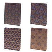 Пакет подарочный (бумага, плотность 180г/м2, блок 12шт), L31 W9,5 H42 см, 4в.