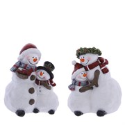Фигурка декоративная "Снеговик", L10,5 W7 H13,5 см, 2в.
