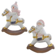 Фигурка декоративная "Дед Мороз", "Снеговик", L14,3 W6,8 H18,8 см, 2в.