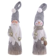 Фигурка декоративная "Дед Мороз/Снеговик", L8 W7 H25 см, 2в.