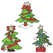 Наклейка новогодняя "Ёлка", L15 W0,5 H18 см, 3в.