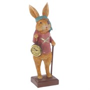 Фигурка декоративная "Заяц" с часами, L11 W10 H33 см