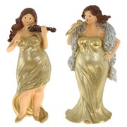 Фигурка декоративная "Певица/Скрипачка", L9,5 W7 H18,5 см, 2в.