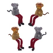 Фигурка декоративная "Мышка", L6 W5 H8 см, 4в.