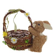 Фигурка декоративная "Заяц с корзиной",  L32 W18 H25 см
