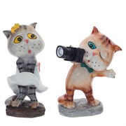 Фигурка декоративная "Кот", L9 W5,5 H12 см, 2в.