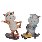 Фигурка декоративная "Кот", L8 W7 H12 см, 2в.