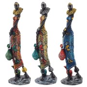 Фигурка декоративная "Африканка", L9,5 W7 H30,5 см, 3в.