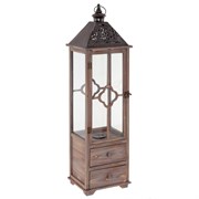 Подсвечник с двумя ящиками, L30 W25 H103 см