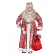 Фигура декоративная "Дед Мороз (красно серебряная парча)" H132 cm