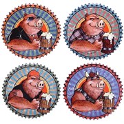 Магнит "Свинка", L7,2 W1 H7,2см, 4в