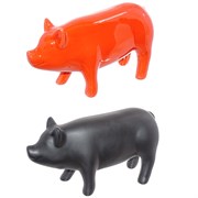 Фигурка декоративная "Свинка", L19 W6,7 H10,5см, 2в
