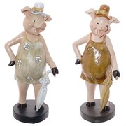 Фигурка декоративная "Свинка", L10 W9 H25,5см, 2в