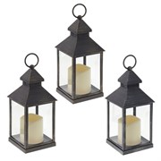 Изделие декоративное "Фонарь", (подсветка, 3хАА не прилаг.), L10 W10 H25 см, 3в.