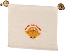 Полотенце 70*40 см , "Моей малышке", хлопок 100%, 380г/м.кв, белое