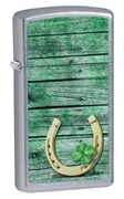 Зажигалка ZIPPO Slim® с покрытием Street Chrome™, латунь/сталь, серебристая, матовая, 29x10x60 мм