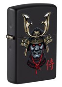 Зажигалка ZIPPO Samurai Helmet Design с покрытием Black Matte, латунь/сталь, чёрная, 38x13x57 мм