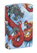 Зажигалка Zippo Dragon с покрытием White Matte, латунь/сталь, разноцветная, матовая, 38x13x57 мм