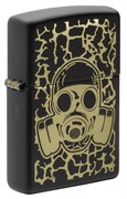 Зажигалка ZIPPO Skull Gas Mask с покрытием Black Matte, латунь/сталь, чёрная, матовая, 38x13x57 мм