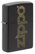 Зажигалка ZIPPO Zippo Design с покрытием Black Matte, латунь/сталь, чёрная, матовая, 38x13x57 мм