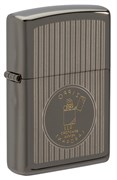 Зажигалка ZIPPO Founder's Day с покрытием Black Ice®, латунь/сталь, чёрная, глянцевая, 38x13x57 мм