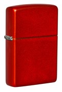 Зажигалка ZIPPO Classic с покрытием Metallic Red, латунь/сталь, красная, матовая, 38x13x57 мм