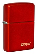 Зажигалка ZIPPO Classic с покрытием Metallic Red, латунь/сталь, красная, матовая, 38x13x57 мм
