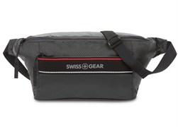 Сумка на пояс SWISSGEAR, серая, полиэстер с плетением рип-стоп, 38 x 5 x 15 см