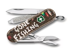 Нож-брелок VICTORINOX Classic "Gone Fishing", 58 мм, 7 функций