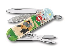 Нож-брелок VICTORINOX Classic "Swiss Wrestling", 58 мм, 7 функций