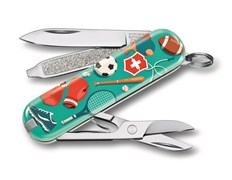 Нож-брелок VICTORINOX Classic "Sports World", 58 мм, 7 функций