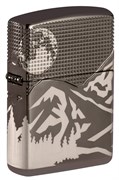 Зажигалка ZIPPO Armor™ с покрытием High Polish Black Ice®, латунь/сталь, чёрная, 38x13x57 мм