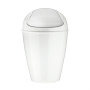 Корзина для мусора с крышкой del, 5 л, organic, молочная