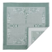 Салфетка из хлопка зеленого цвета с рисунком Щелкунчик из коллекции new year essential, 53х53см