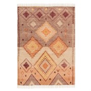 Ковер из хлопка с этническим орнаментом цвета лаванды из коллекции ethnic, 160x230 см