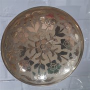 Конфетница, латунь, золотистая эмаль 10 см