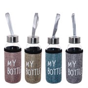 Бутылка "My bottle" в чехле, 300 мл, L6 W6 H17 см, 4в.