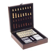 Игра настольная 3 в 1 (шахматы, домино, покер), L24 W24,5 H7,5 см