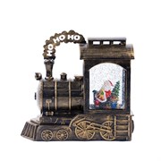 Фигурка декоративная с подсветкой и эффект. вьюги  "Паровоз", L24,5 W11 H22,5 см, (3хАА не прилаг)
