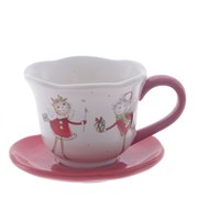 Чашка с блюдцем "Кошечки", 200 мл,  L14,5 W12,5 H8,5 см