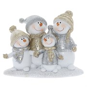 Фигурка декоративная "Снеговики", L13 W5 H11 см