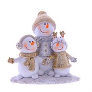 Фигурка декоративная "Снеговики", L10 W5 H10 см