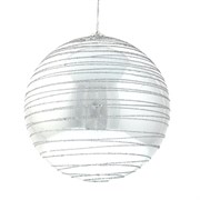 Украшение новогоднее Шар "Спираль серебристая", D 20 см, L20 W20 H20 см