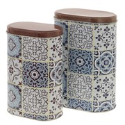 Банка для сыпучих продуктов, набор из 2-х шт, 1800/1200 мл, L13,5 W9 H20 см