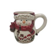Кружка "Снеговик с шарфом", 450 мл,  L14 W8,5 H10,5 см