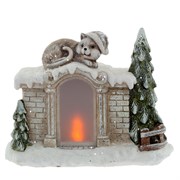 Фигурка декоративная "Камин" (подсветка, 3xAAA),  L40 W17 H31 см