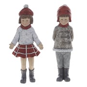 Фигурка декоративная "Девочка/Мальчик", L5,5 W5 H19 см, 2в.