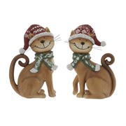 Фигурка декоративная "Кошка",  10,5 W6 H16 см, 2в.